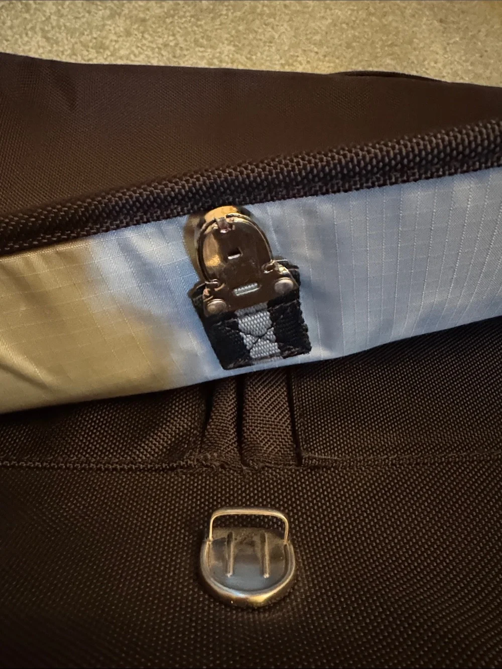 Polo by Ralph Lauren Black Messenger Bag with Reflective Trim